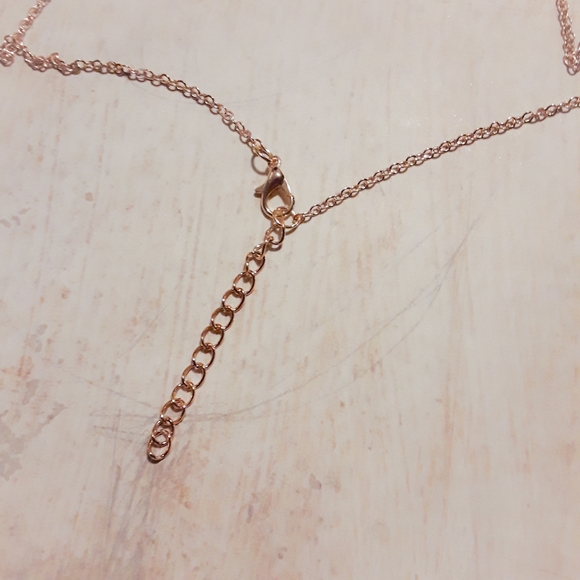 Rose Gold Dangling Rose Pendant Necklace - Picture 6 of 9